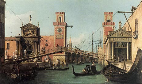 Entrance to the Arsenal, c.1732 | Canaletto | Giclée Canvas Print