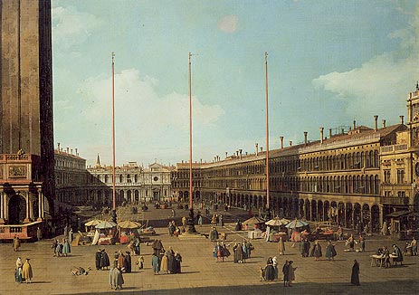 Piazza San Marco, Looking Towards San Geminiano, c.1735/40 | Canaletto | Giclée Canvas Print
