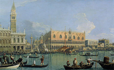 The Doge's Palace with the Piazza di San Marco, 1735 | Canaletto | Giclée Canvas Print