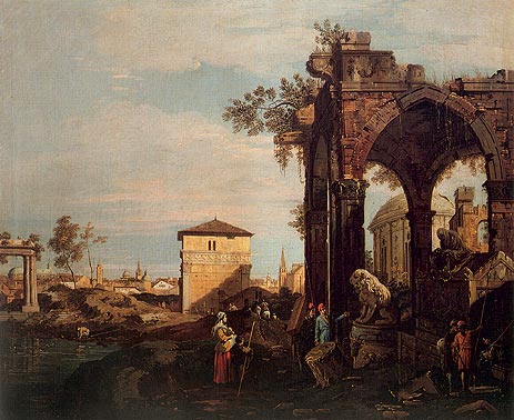 Landschaft mit Ruinen, 1740 | Canaletto