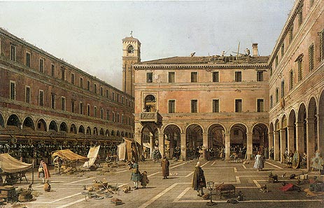 Campo di Rialto, c.1756 | Canaletto | Giclée Leinwand Kunstdruck