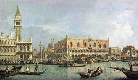 The Molo and the Piazzetta San Marco, Venice, n.d. | Canaletto | Giclée Leinwand Kunstdruck