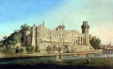 Warwick Castle, c.1749 | Canaletto | Giclée Leinwand Kunstdruck