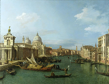 Entrance to the Grand Canal: Looking West, c.1738/42 | Canaletto | Giclée Leinwand Kunstdruck