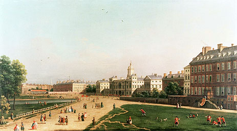 New Horse Guards from St. James's Park, n.d. | Canaletto | Giclée Leinwand Kunstdruck