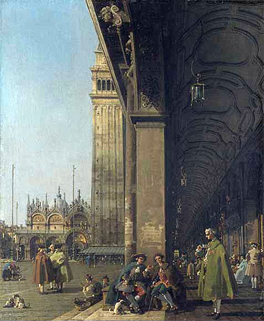 Piazza San Marco and the Colonnade, c.1756 | Canaletto | Giclée Leinwand Kunstdruck