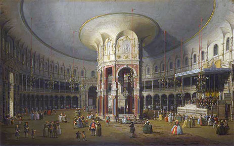 London: Interior of the Rotunda at Ranelagh, 1754 | Canaletto