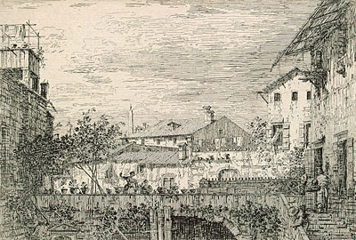 Capriccio with Terrace, Padua, n.d. | Canaletto | Giclée Canvas Print