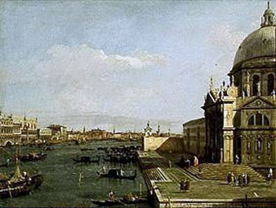 Venice: Entrance to the Grand Canal, Church of Santa Maria della Salute, undated | Canaletto | Giclée Canvas Print