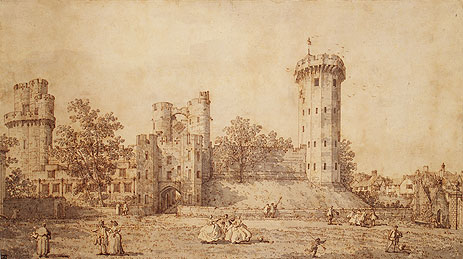 Warwick Castle: The East Front, 1752 | Canaletto | Giclée Paper Print