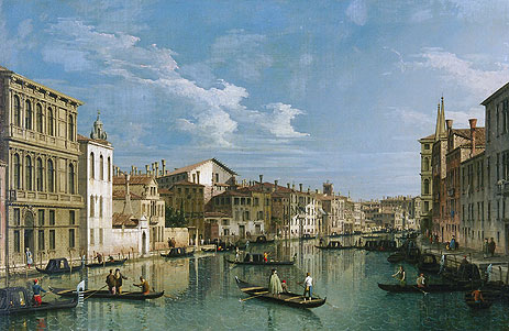 Grand Canal from Palazzo Flangini to Palazzo Bembo, c.1740 | Canaletto | Giclée Canvas Print