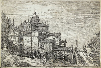 Landscape with a Church, Houses and a Mill, n.d. | Canaletto