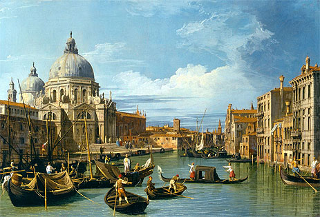 The Entrance to the Grand Canal, Venice, c.1730 | Canaletto | Giclée Canvas Print
