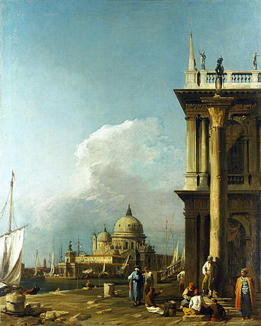 Venice: The Piazzetta towards St. Maria della Salute, c.1724 | Canaletto | Giclée Canvas Print