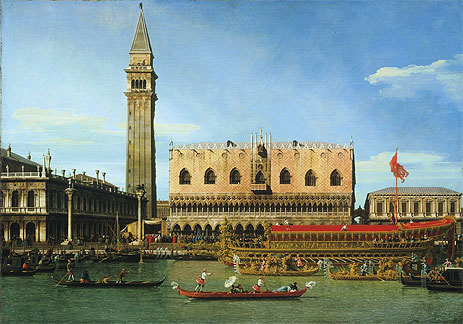 Canaletto | The Bucintoro at the Molo on Ascension Day, c.1745 | Giclée Canvas Print