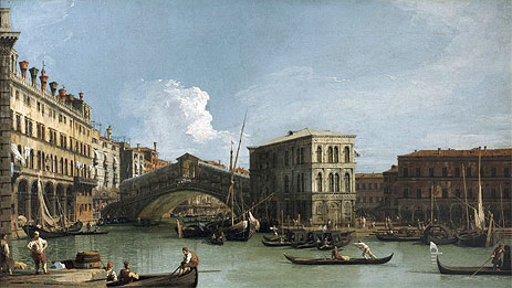 Canaletto | Rialto Bridge, c.1730 | Giclée Canvas Print