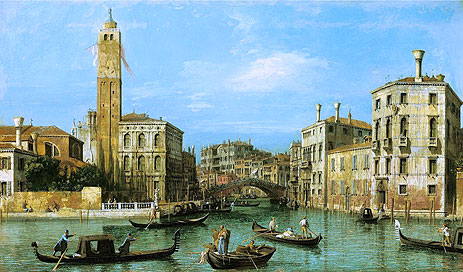 San Geremia and the Entrance to the Cannaregio, c.1726/27 | Canaletto | Giclée Canvas Print
