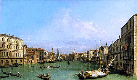 Canaletto | Grand Canal Looking South from Ca' Foscari to the Carita, c.1726/27 | Giclée Canvas Print