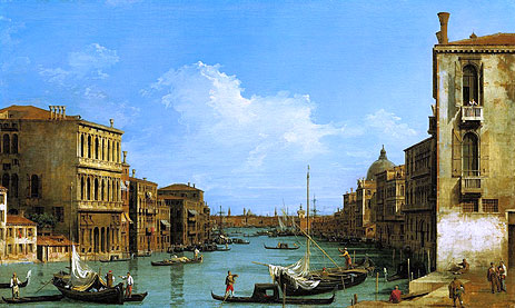 Canal Grande Blick nach Osten vom Campo San Vio zum Bacino, c.1727/28 | Canaletto