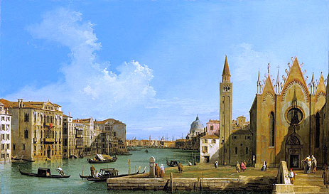 Canal Grande Blick nach Osten von der Carità zum Bacino, c.1727/28 | Canaletto