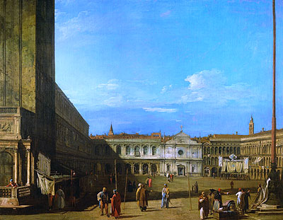 Venice: Piazza San Marco towards San Geminiano, c.1726/28 | Canaletto | Giclée Leinwand Kunstdruck