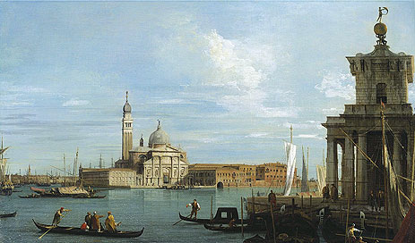 Venice: The Molo towards the Dogana and St. Maria della Salute, c.1735 | Canaletto | Giclée Leinwand Kunstdruck