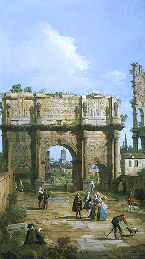 Rome: The Arch of Constantine, 1742 | Canaletto | Giclée Canvas Print