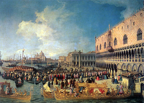 Reception of the Imperial Ambassador at the Doge's Palace, 1729 | Canaletto | Giclée Canvas Print