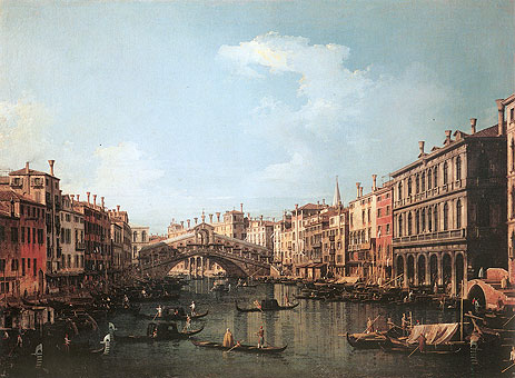 Canaletto | Rialto Bridge from the South, c.1735/40 | Giclée Canvas Print