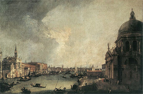 Eingang zum Canal Grande: Blick nach Osten, c.1725 | Canaletto
