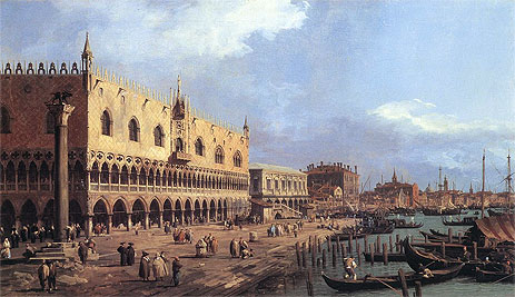 Canaletto | Riva degli Schiavoni: Looking East, 1730 | Giclée Canvas Print