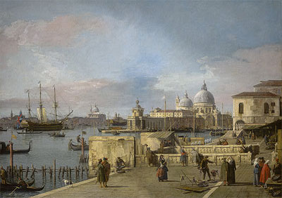 Canaletto | Entrance to the Grand Canal from the Molo, Venice, c.1742/44 | Giclée Canvas Print
