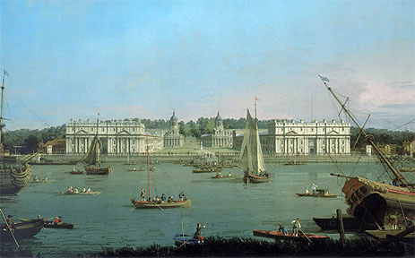 Canaletto | Greenwich Hospital from the North Bank of the Thames, c.1752 | Giclée Canvas Print
