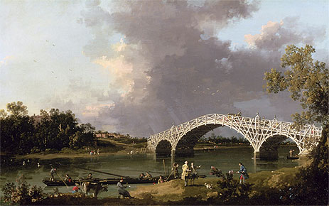 Alte Walton-Brücke über die Themse, 1754 | Canaletto