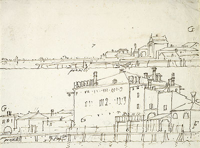 Zwei Ansichten von Ufern, n.d. | Canaletto