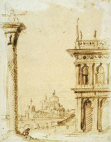The Piazzetta Looking towards Santa Maria della Salute, c.1726 | Canaletto | Giclée Paper Art Print