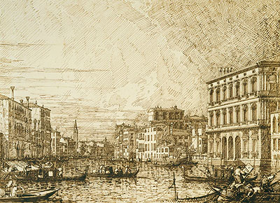 Canaletto | A View on the Lower Reaches of the Grand Canal, c.1730 | Giclée Paper Art Print