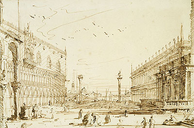 The Piazzetta Looking South, 1729 | Canaletto | Giclée Paper Art Print