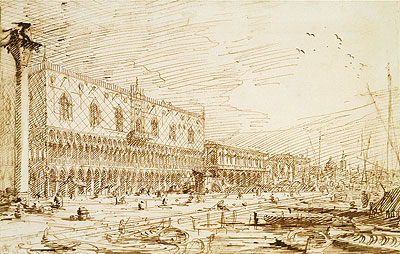 Canaletto | The Molo and Riva degli Schiavoni Looking East, 1729 | Giclée Paper Art Print
