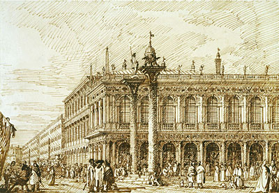 The Libreria and Molo, c.1734 | Canaletto | Giclée Paper Art Print