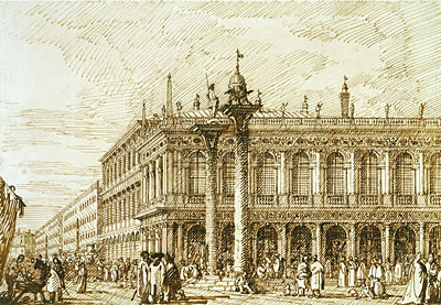 Die Libreria und der Molo, c.1734 | Canaletto