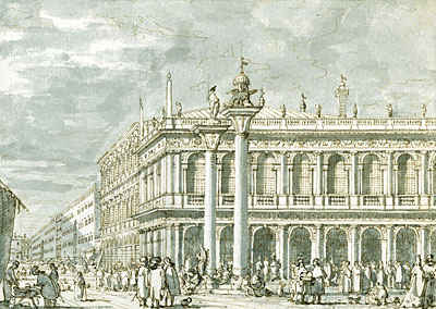 Venice the Libreria from the Molo, c.1734 | Canaletto | Giclée Paper Art Print