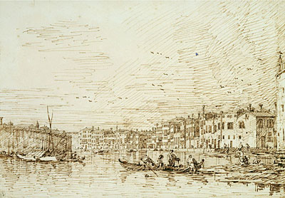 Canaletto | The Upper Reach of the Grand Canal, Looking South, c.1734 | Giclée Paper Print