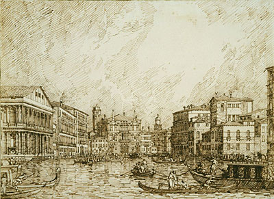 Canaletto | The Lower bend of the Grand Canal, Looking North, c.1734 | Giclée Paper Print