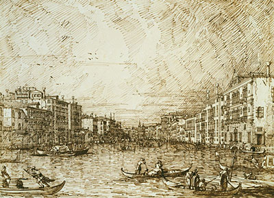 Canaletto | The Central Stretch of the Grand Canal, c.1734 | Giclée Paper Art Print