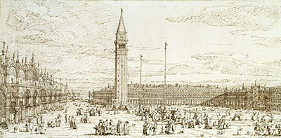 The Piazza from the Torre dell'Orologio, c.1740 | Canaletto | Giclée Paper Art Print