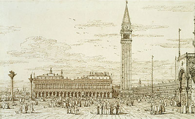 The Libreria, Campanile and Piazzetta from the East, c.1740 | Canaletto