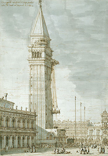 The Campanile under Repair, c.1745 | Canaletto | Giclée Paper Art Print