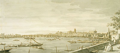 London: Blick auf Westminster von der Terrasse des Somerset House, c.1750 | Canaletto