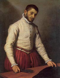 Giovanni Battista Moroni | Portrait of a Man (The Tailor), c.1565/70 | Giclée Canvas Print